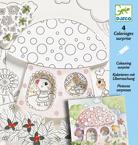 Набор для творчества – Дюймовочка, с 4 раскрасками (Djeco, 09637k)